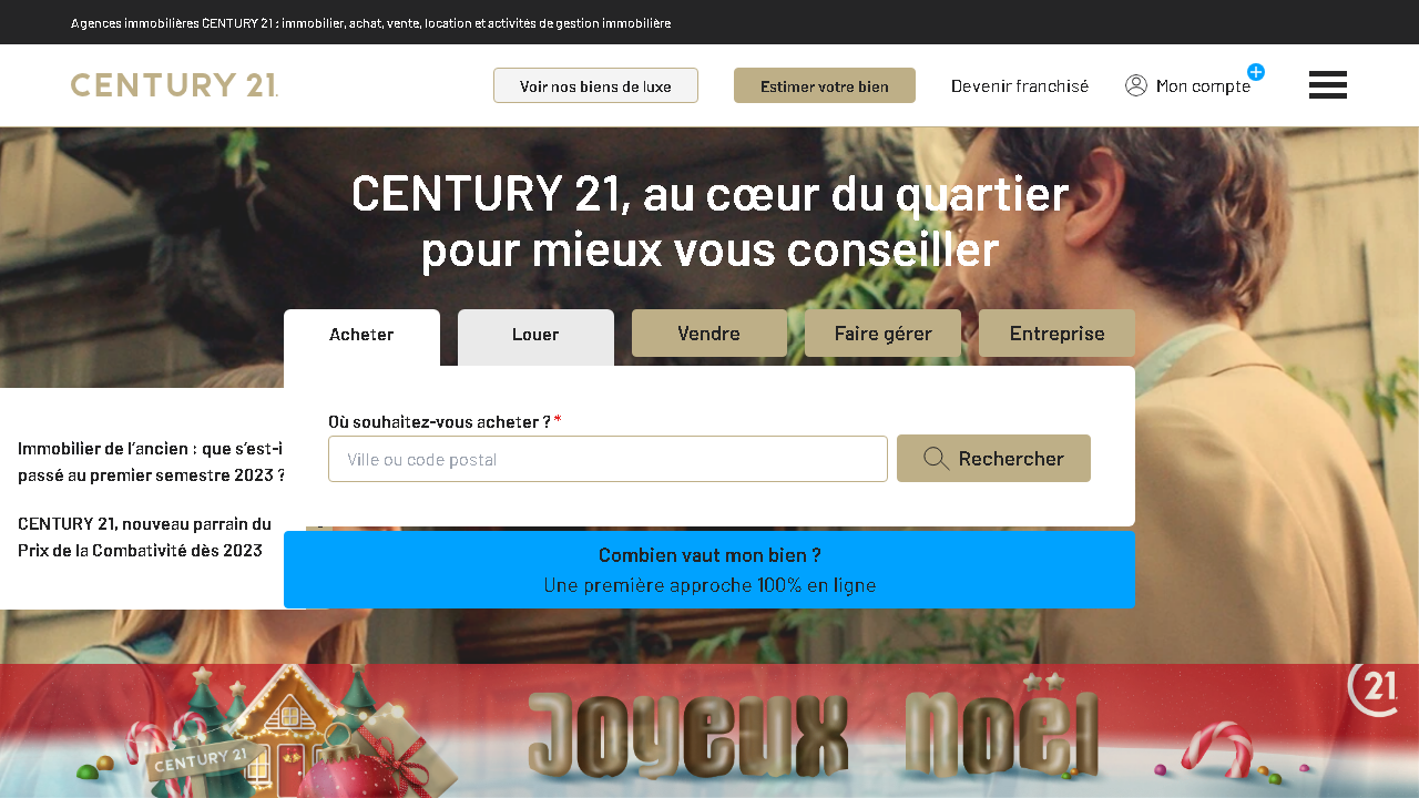 Capture d'écran de http://www.century21.fr/ 